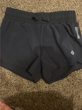 abercrombie kids black athletic shorts